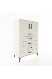 Hyperion Dolap Tek Raflı 5 Çekmeceli 2 Kapaklı 88x44x134 Aytaşı-Aytaşı