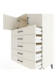 Hyperion Dolap Tek Raflı 5 Çekmeceli 2 Kapaklı 88x44x134 Aytaşı-Aytaşı