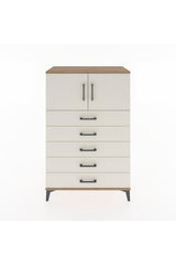 Hyperion Dolap Tek Raflı 5 Çekmeceli 2 Kapaklı 88x44x134