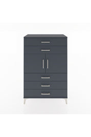 Hyperion Dolap Tek Raflı 5 Çekmeceli 2 Kapaklı 88x44x134 - S51M103V5B