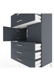 Hyperion Dolap Tek Raflı 5 Çekmeceli 2 Kapaklı 88x44x134 - S51M103V5B