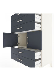 Hyperion Dolap Tek Raflı 5 Çekmeceli 2 Kapaklı 88x44x134 - S51M104V2B