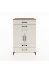 Hyperion Dolap Tek Raflı 5 Çekmeceli 2 Kapaklı 88x44x134
