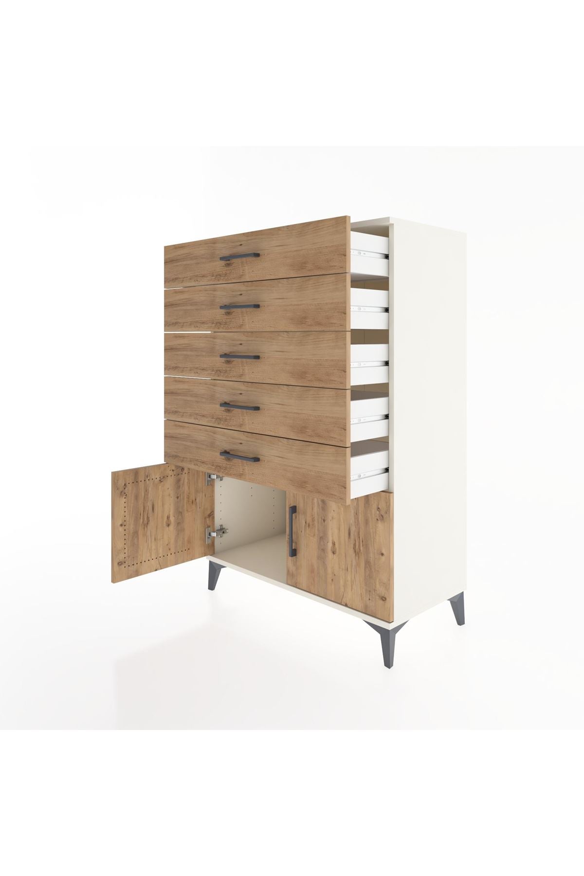 Hyperion Dolap 5 Çekmeceli 2 Kapaklı 88x44x134 - S51M105V3B