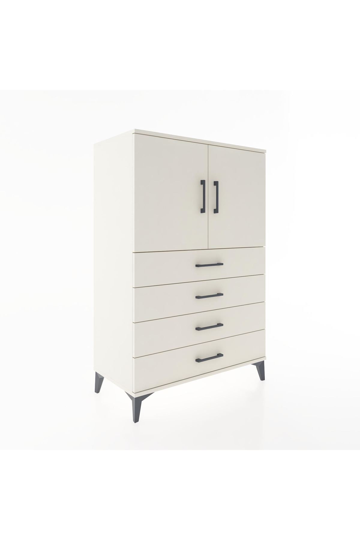 Hyperion Dolap 2 Raflı 4 Çekmeceli 2 Kapaklı 88x44x134 Aytaşı-Aytaşı