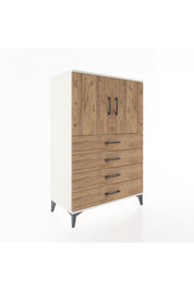 Hyperion Dolap 2 Raflı 4 Çekmeceli 2 Kapaklı 88x44x134 Aytaşı-Çam
