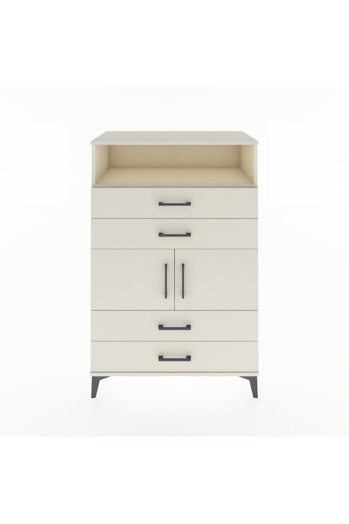 Hyperion Dolap 2 Raflı 4 Çekmeceli 2 Kapaklı 88x44x134 Aytaşı-Aytaşı