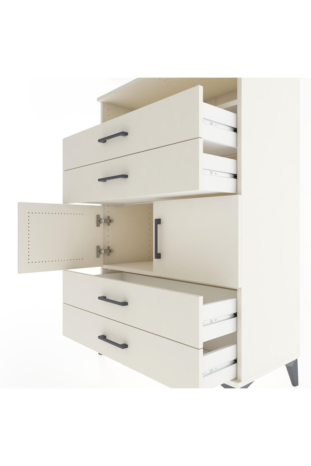 Hyperion Dolap 2 Raflı 4 Çekmeceli 2 Kapaklı 88x44x134 Aytaşı-Aytaşı