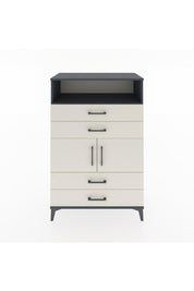 Hyperion Dolap 2 Raflı 4 Çekmeceli 2 Kapaklı 88x44x134 Antrasit-Aytaşı