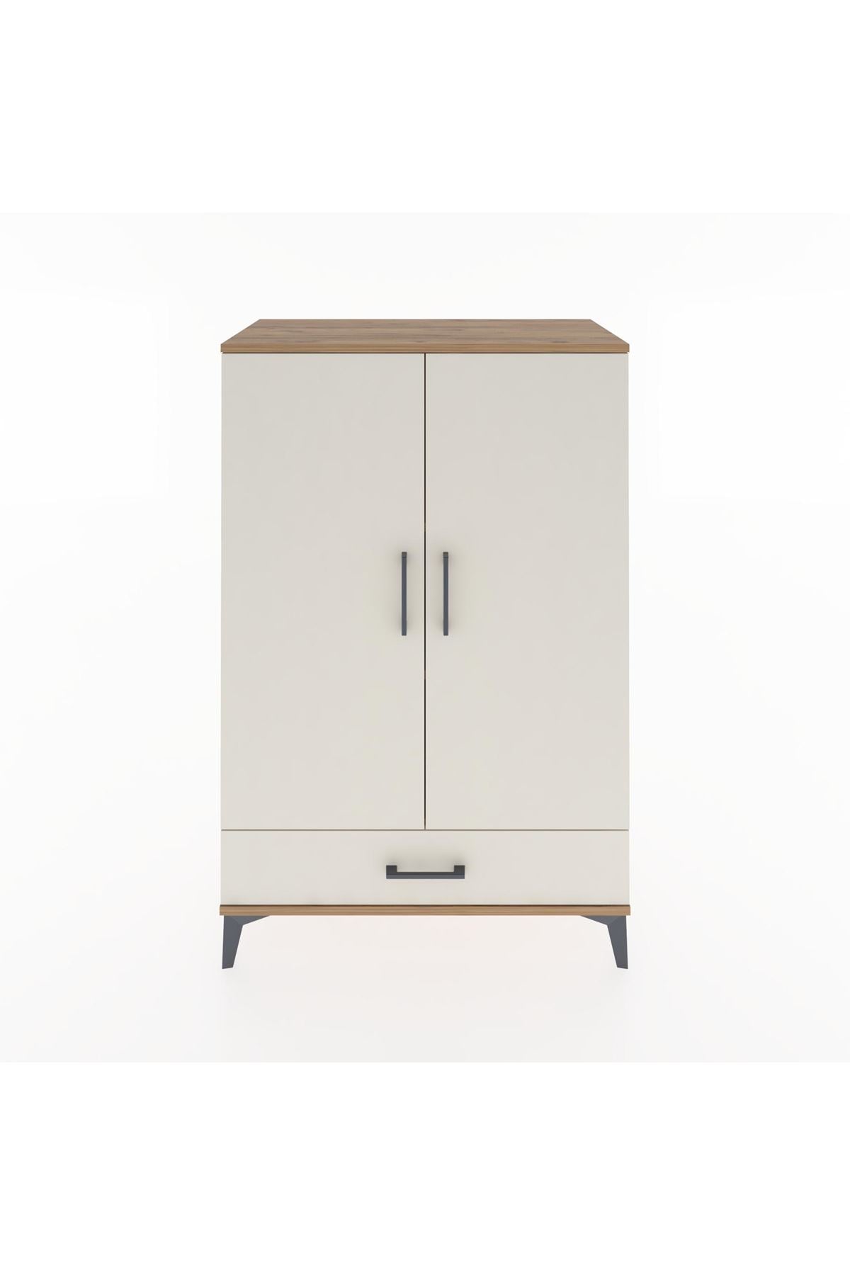 Hyperion Dolap 3 Raflı Tek Çekmeceli 2 Kapaklı 88x44x134 Çam-Aytaşı