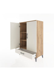 Hyperion Dolap 3 Raflı Tek Çekmeceli 2 Kapaklı 88x44x134 Çam-Aytaşı