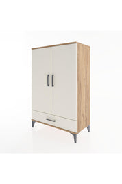 Hyperion Dolap 3 Raflı Tek Çekmeceli 2 Kapaklı 88x44x134 Çam-Aytaşı