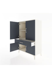 Hyperion Dolap 2 Raflı Tek Çekmeceli 4 Kapaklı 88x44x134 Aytaşı-Antrasit