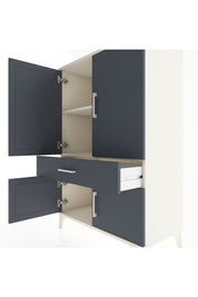 Hyperion Dolap 2 Raflı Tek Çekmeceli 4 Kapaklı 88x44x134 Aytaşı-Antrasit