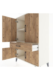 Hyperion Dolap 2 Raflı Tek Çekmeceli 4 Kapaklı 88x44x134 Aytaşı-Çam