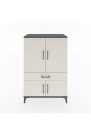 Hyperion Dolap 2 Raflı Tek Çekmeceli 4 Kapaklı 88x44x134 Antrasit-Aytaşı