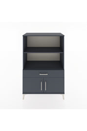 Hyperion Dolap 2 Raflı Tek Çekmeceli 2 Kapaklı 88x44x134 Antrasit-Antrasit