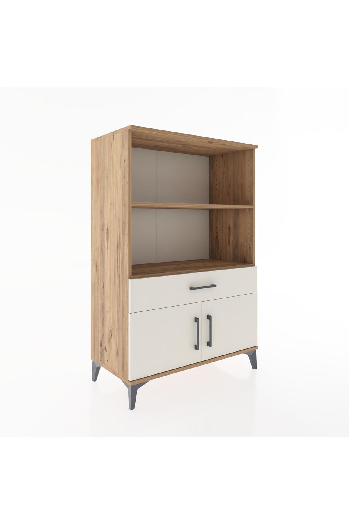 Hyperion Dolap 2 Raflı Tek Çekmeceli 2 Kapaklı 88x44x134 Çam-Aytaşı