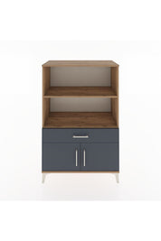 Hyperion Dolap 2 Raflı Tek Çekmeceli 2 Kapaklı 88x44x134 Çam-Antrasit