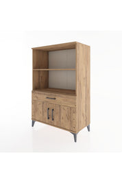 Hyperion Dolap 2 Raflı Tek Çekmeceli 2 Kapaklı 88x44x134 Çam-Çam