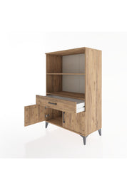 Hyperion Dolap 2 Raflı Tek Çekmeceli 2 Kapaklı 88x44x134 Çam-Çam
