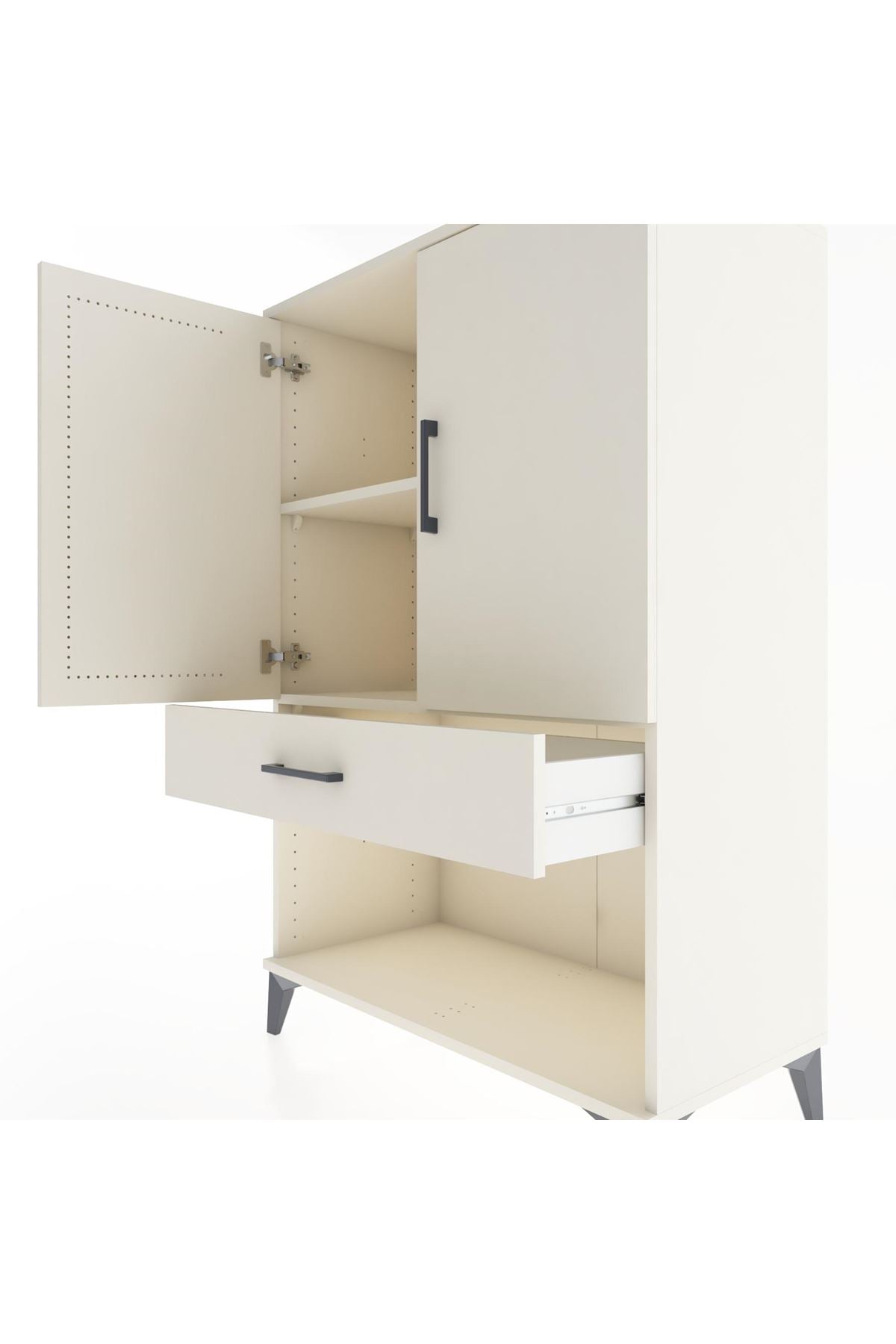 Hyperion Dolap 2 Raflı Tek Çekmeceli 2 Kapaklı 88x44x134 Aytaşı-Aytaşı