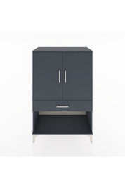 Hyperion Dolap 2 Raflı Tek Çekmeceli 2 Kapaklı 88x44x134 Antrasit-Antrasit