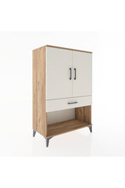 Hyperion Dolap 2 Raflı Tek Çekmeceli 2 Kapaklı 88x44x134 Çam-Aytaşı