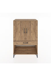 Hyperion Dolap 2 Raflı Tek Çekmeceli 2 Kapaklı 88x44x134 Çam-Çam