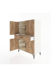 Hyperion Dolap 3 Raflı Tek Çekmeceli 4 Kapaklı 88x44x134 Aytaşı-Çam