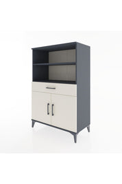 Hyperion Dolap 3 Raflı Tek Çekmeceli 2 Kapaklı 88x44x134 Antrasit-Aytaşı