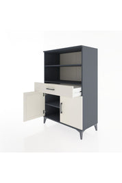 Hyperion Dolap 3 Raflı Tek Çekmeceli 2 Kapaklı 88x44x134 Antrasit-Aytaşı