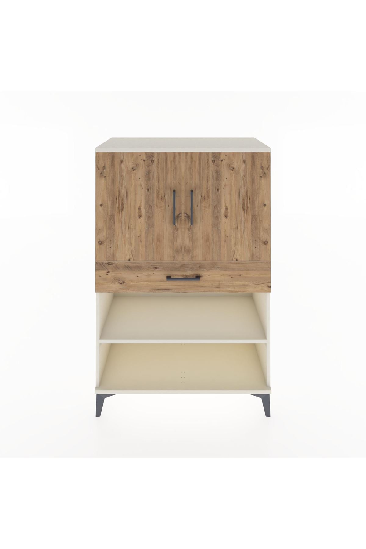 Hyperion Dolap 3 Raflı Tek Çekmeceli 2 Kapaklı 88x44x134 Aytaşı-Çam