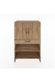 Hyperion Dolap 3 Raflı Tek Çekmeceli 2 Kapaklı 88x44x134 Çam-Çam