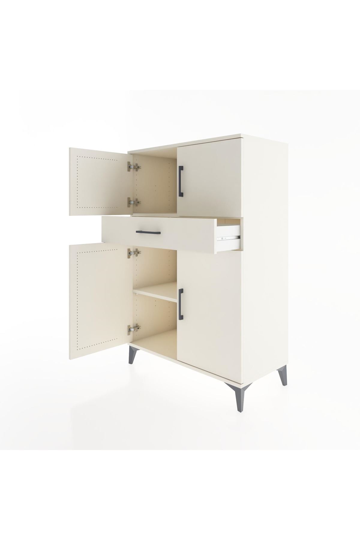 Hyperion Dolap 2 Raflı Tek Çekmeceli 4 Kapaklı 88x44x134 Aytaşı-Aytaşı