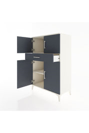 Hyperion Dolap 2 Raflı Tek Çekmeceli 4 Kapaklı 88x44x134 Aytaşı-Antrasit