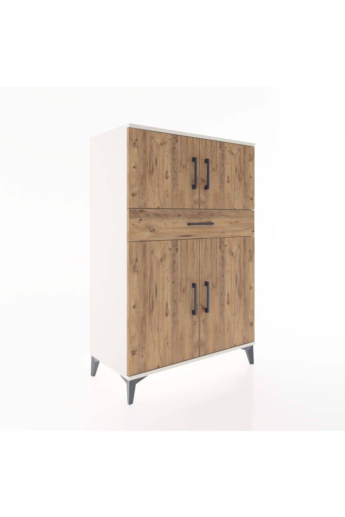 Hyperion Dolap 2 Raflı Tek Çekmeceli 4 Kapaklı 88x44x134 Aytaşı-Çam