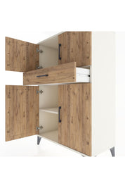 Hyperion Dolap 2 Raflı Tek Çekmeceli 4 Kapaklı 88x44x134 Aytaşı-Çam