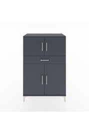 Hyperion Dolap 2 Raflı Tek Çekmeceli 4 Kapaklı 88x44x134 Antrasit-Antrasit
