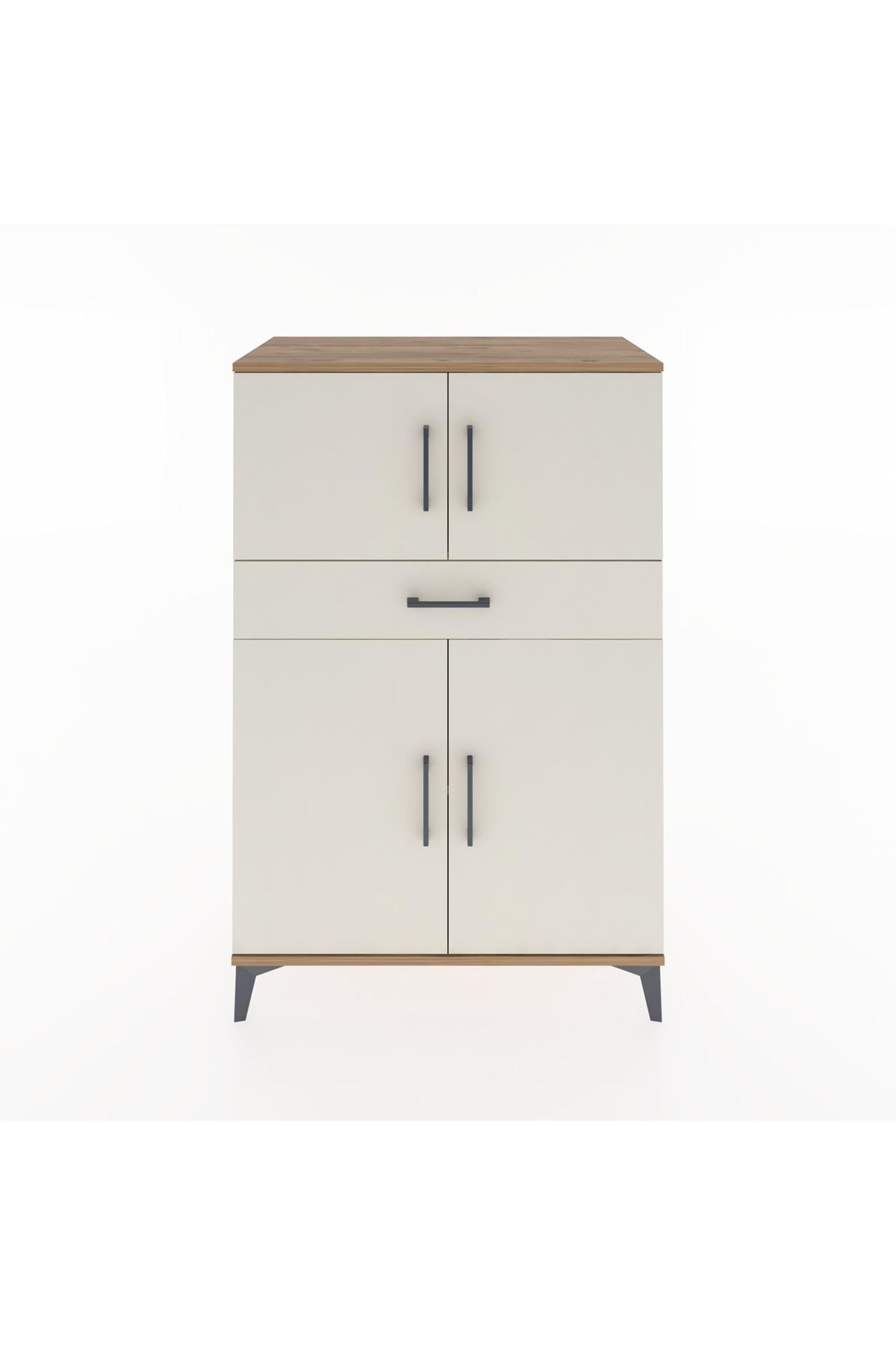 Hyperion Dolap 2 Raflı Tek Çekmeceli 4 Kapaklı 88x44x134 Çam-Aytaşı