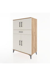 Hyperion Dolap 2 Raflı Tek Çekmeceli 4 Kapaklı 88x44x134 Çam-Aytaşı