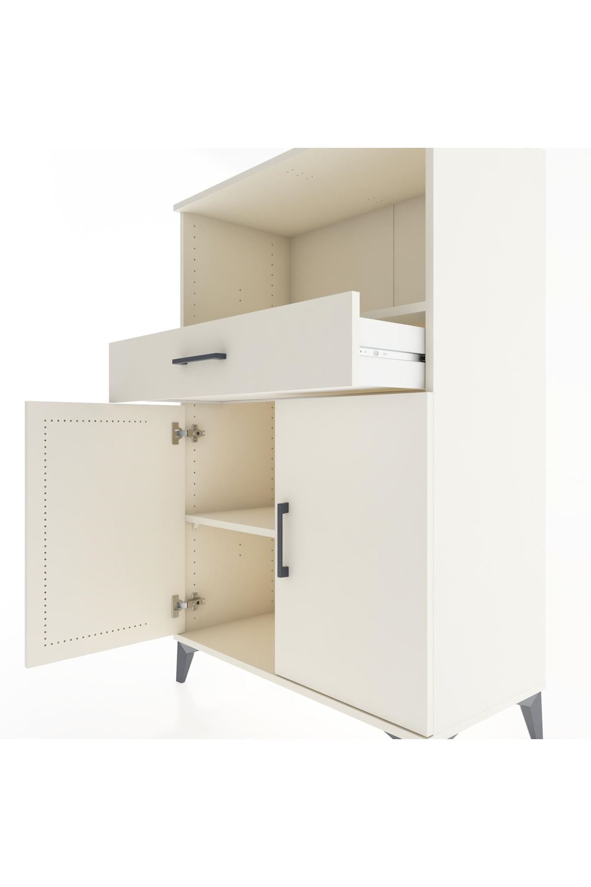 Hyperion Dolap 2 Raflı Tek Çekmeceli 2 Kapaklı 88x44x134 Aytaşı-Aytaşı