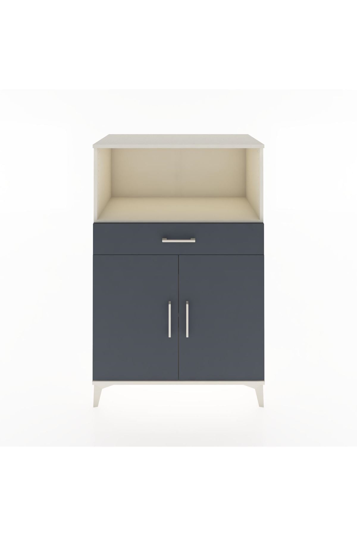 Hyperion Dolap 2 Raflı Tek Çekmeceli 2 Kapaklı 88x44x134 Aytaşı-Antrasit