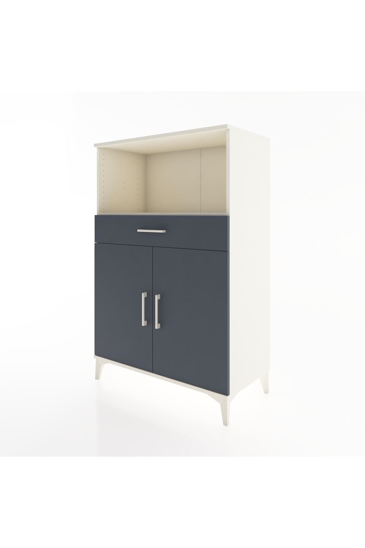 Hyperion Dolap 2 Raflı Tek Çekmeceli 2 Kapaklı 88x44x134 Aytaşı-Antrasit