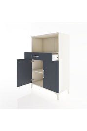 Hyperion Dolap 2 Raflı Tek Çekmeceli 2 Kapaklı 88x44x134 Aytaşı-Antrasit