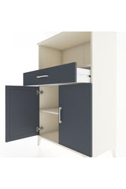 Hyperion Dolap 2 Raflı Tek Çekmeceli 2 Kapaklı 88x44x134 Aytaşı-Antrasit