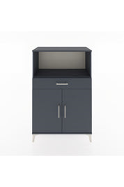 Hyperion Dolap 2 Raflı Tek Çekmeceli 2 Kapaklı 88x44x134 Antrasit-Antrasit