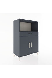 Hyperion Dolap 2 Raflı Tek Çekmeceli 2 Kapaklı 88x44x134 Antrasit-Antrasit