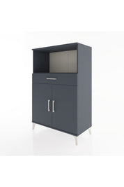 Hyperion Dolap 2 Raflı Tek Çekmeceli 2 Kapaklı 88x44x134 Antrasit-Antrasit