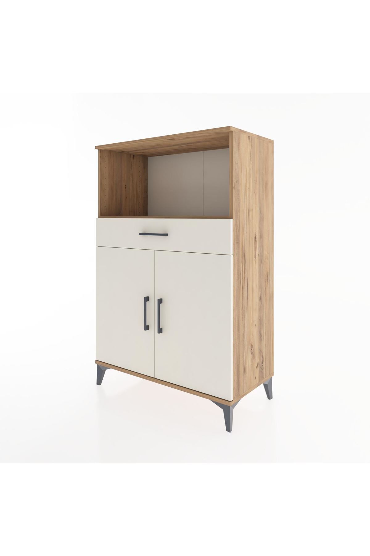 Hyperion Dolap 2 Raflı Tek Çekmeceli 2 Kapaklı 88x44x134 Çam-Aytaşı